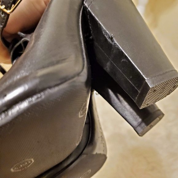 Givenchy Black Leather Peep Toe Lace Up Booties Boots Heels - Picture 7 of 8